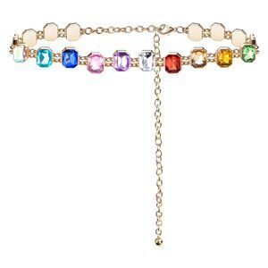 Rainbow Rhinestone Waist Chain Belt For Women – Y2k Festival Chain Belt 7117